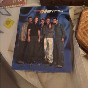 NSYNC Poster with notebooks and pencil